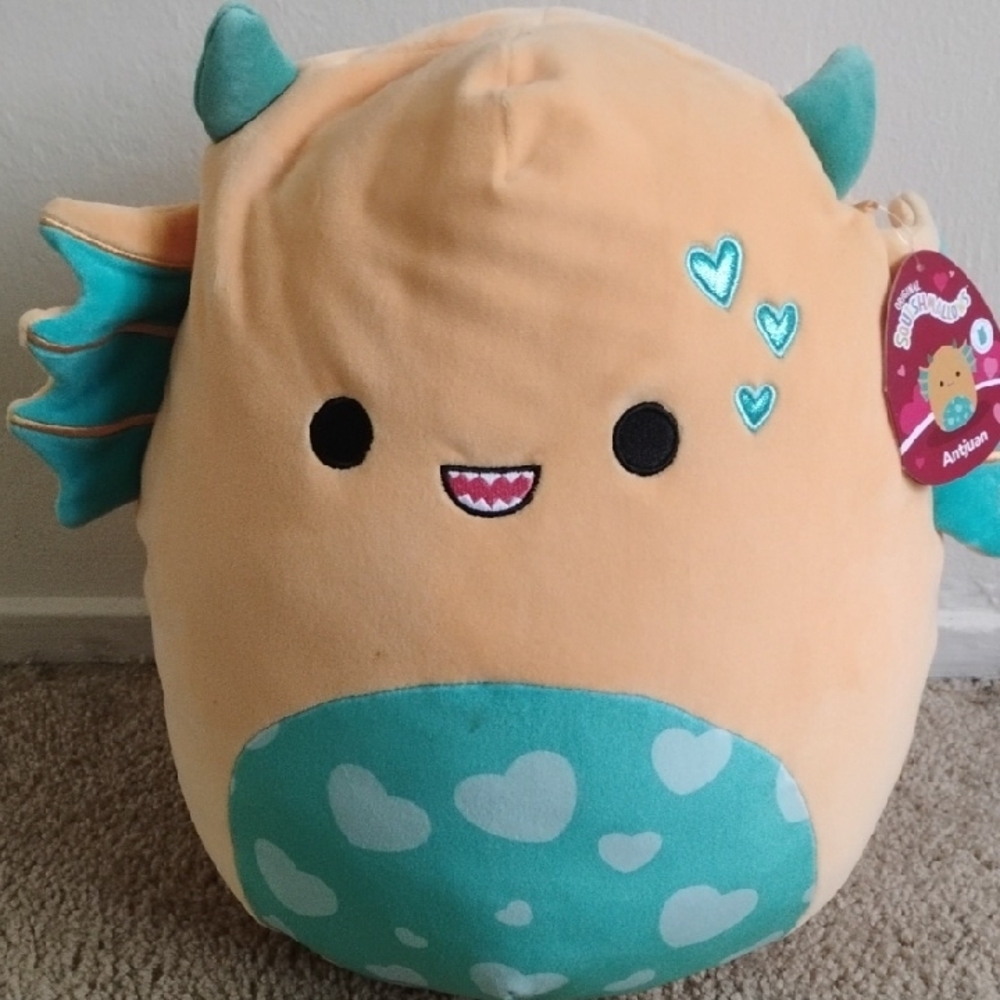 Squishmallows Orange and Green Stuffed Animal